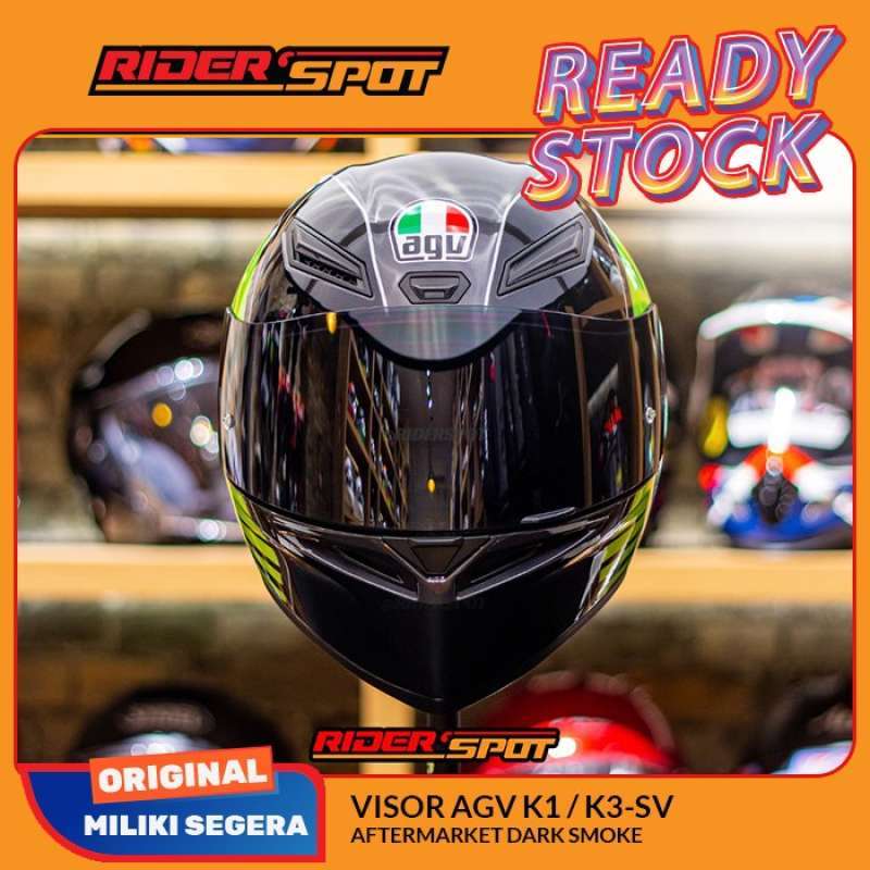 Jual Kaca Helm Motor AGV K3SV / K1 Dark Smoke Aftermarket Visor Mirror