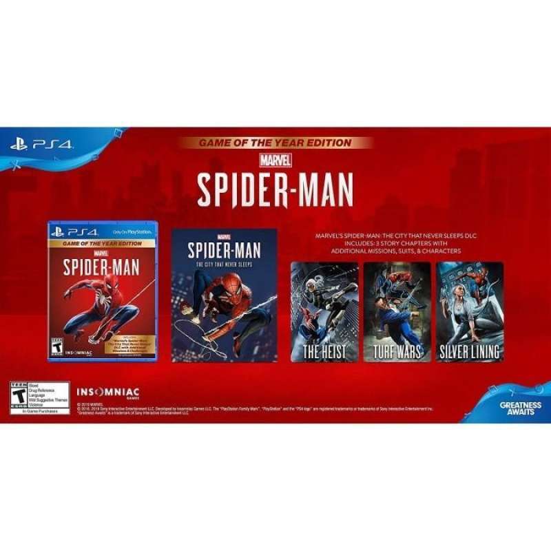 Jual PS4 Marvelâ s SpiderMan GoTY Edition (R1 / English, PS 4 Game) di