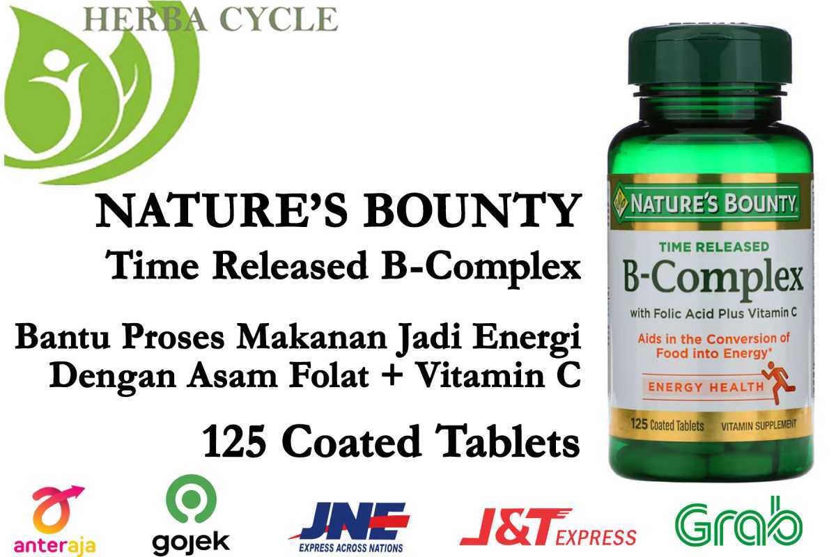 Jual Natures Bounty Time Released B Complex 125tab Dengan Folic Acid
