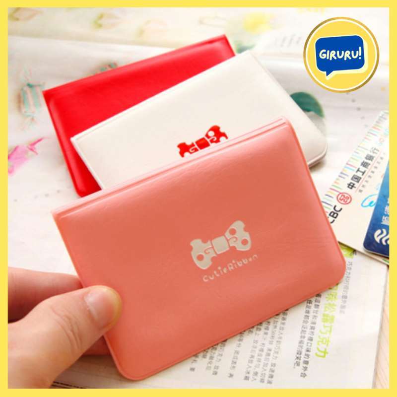 edw 922 dompet kartu karakter bus atm card holder kulit motif buah sarung penutup name tag karakter