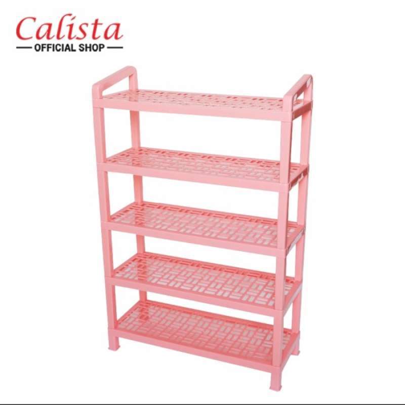 Jual Rak sepatu Plastik 5 susun Hitam/Rak sepatu Calista Cosmic 5susun ...