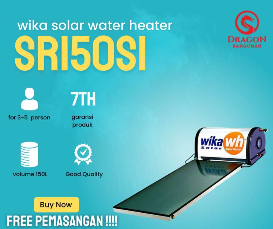 Jual SOLAR WATER HEATER WIKA 150 L SR150L1 di Seller DRAGON BANGUNAN