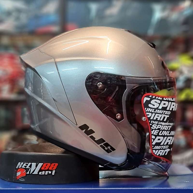 Jual Njs Kairoz Solid Silver Steel Helm Njs Half Face Di Seller Helm