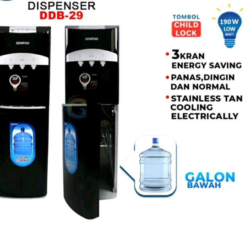 Promo dispenser DENPOO Galon bawah low waat 190 DDB 29. Diskon 10% di