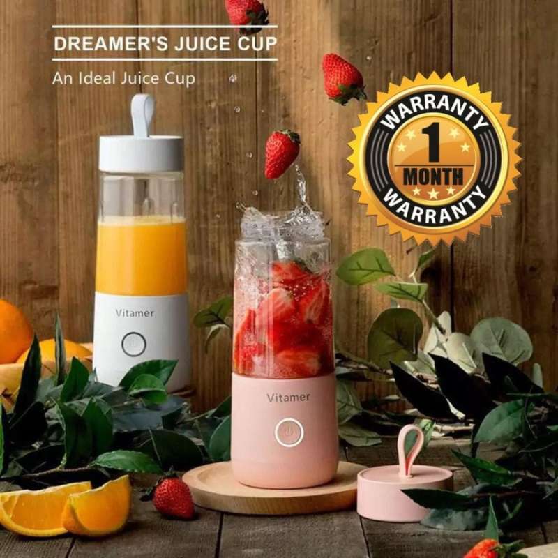 Jual VITAMER BLENDER PORTABLE 350 ml JUICER CUP MINI RECHARGEABLE