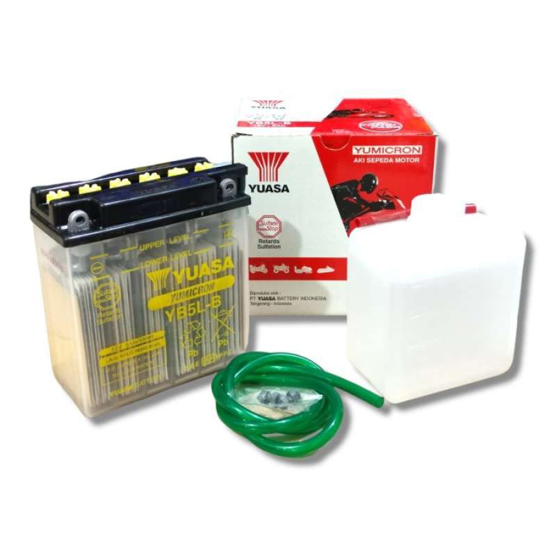 Jual AKI MOTOR AKI / ACCU BASAH ZUUR YUASA YB5L-B YB5LB DIJAMIN ASLI