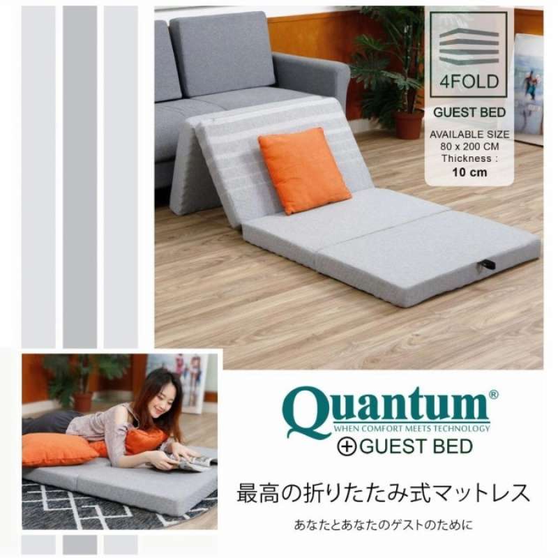 Promo Quantum Guest Bed 4Fold Premium Extra Bed Kasur Lipat Tamu