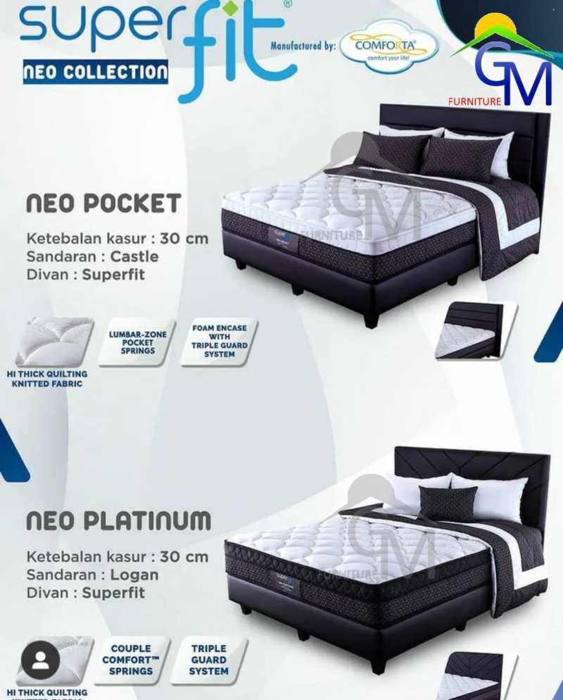 Jual Comforta Superfit Neo Platinum 90x200 Matress Only di Seller