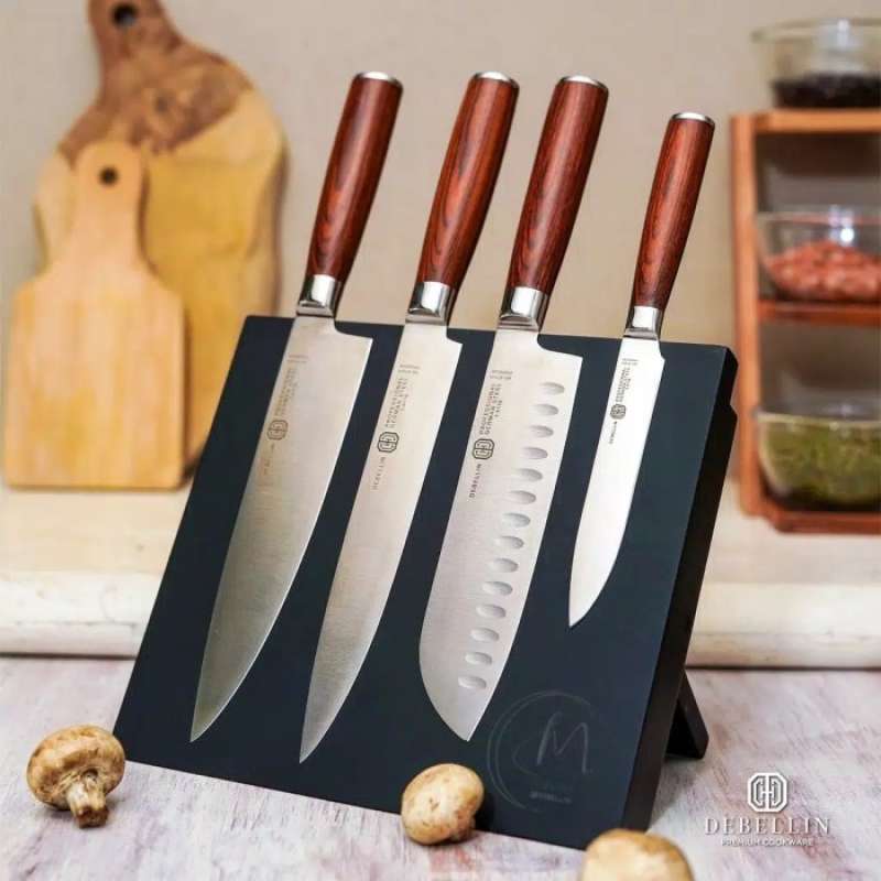 Jual Debellin Original Bundling Messer Knife Set + Wooden Box Knife di Seller Smartans