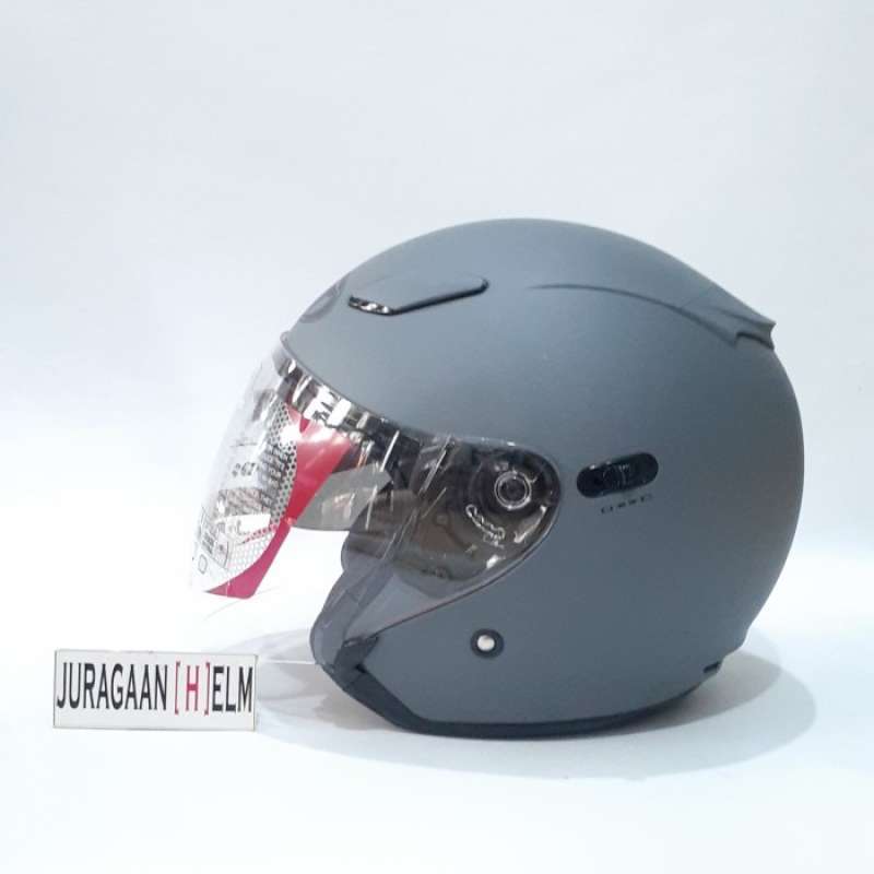 Promo HELM KYT DJ MAXI SOLID MATT GORILA DOFF GREY DOF ABU Diskon 23
