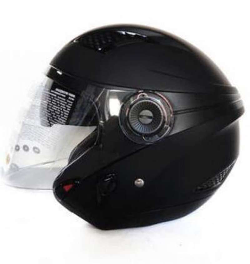 Promo ZEUS610 MATT BLACK HELM MOTOR HALF FACE ZEUS HELM MATT BLACK Diskon 23 di Seller