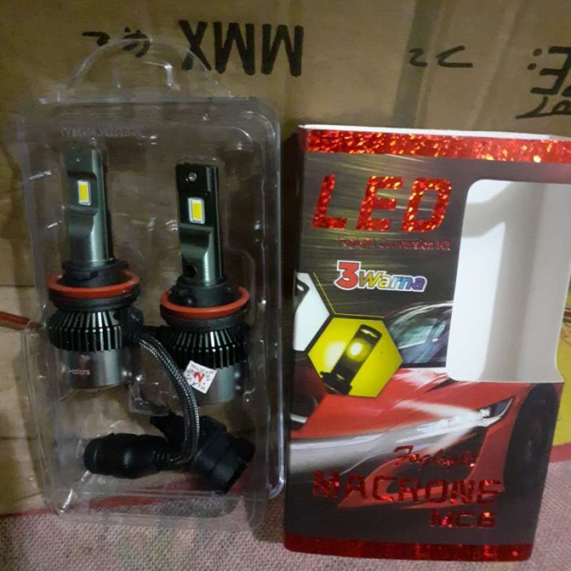 Jual led turbo macrone MC6 H11 (3warna)3200LM.12volt -24volt harga ...