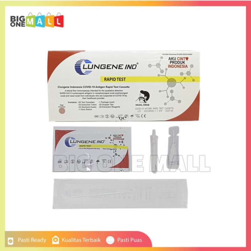 Jual Lungene IND RESMI Rapid Test Swab Antigen Pcs, Alat Tes Swab