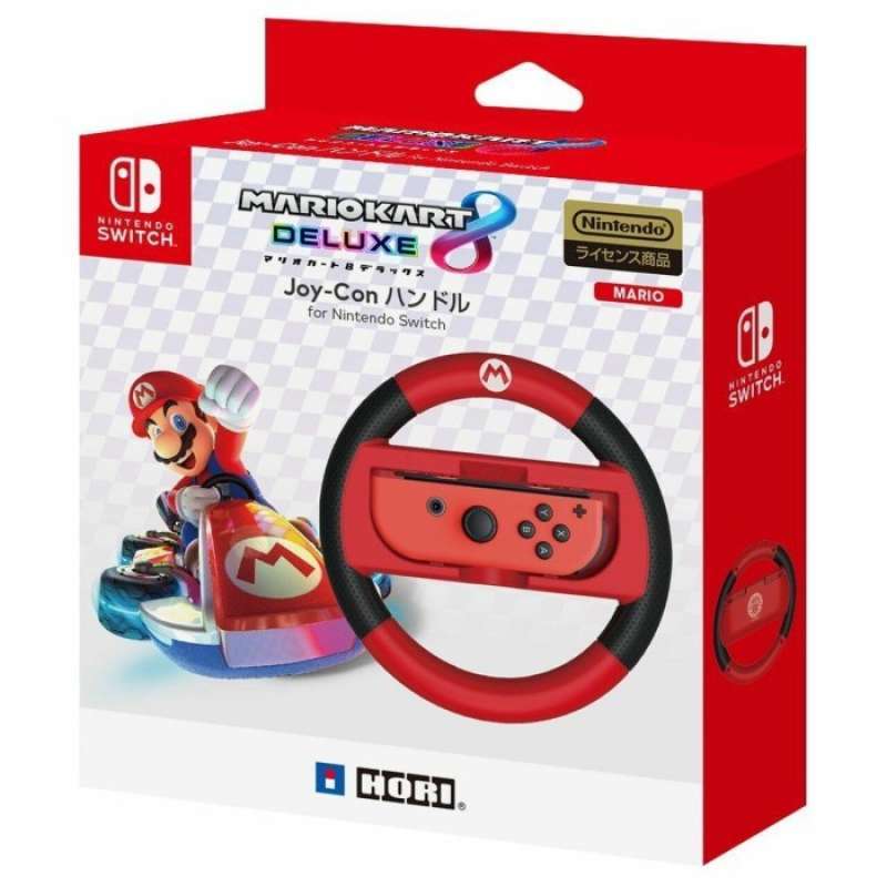 Jual Switch HORI Mario Kart 8 Deluxe JoyCon Handle Mario Red di