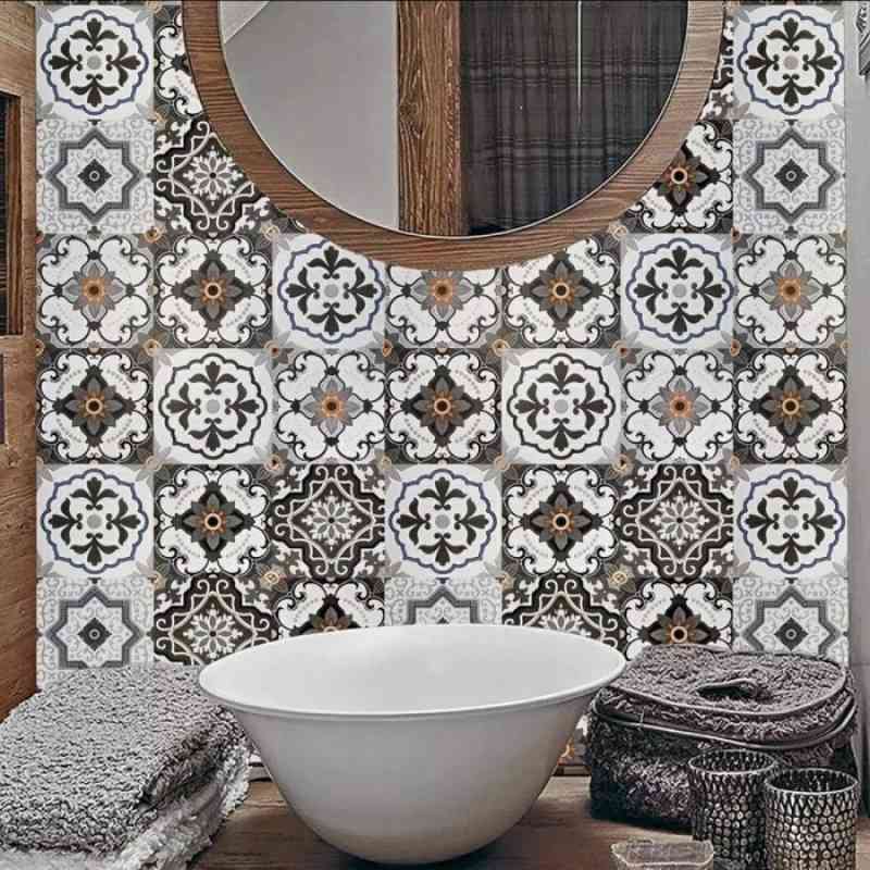 Jual Stiker / Wallpaper Pelapis Dinding Kamar Mandi & Westafel & Tangga