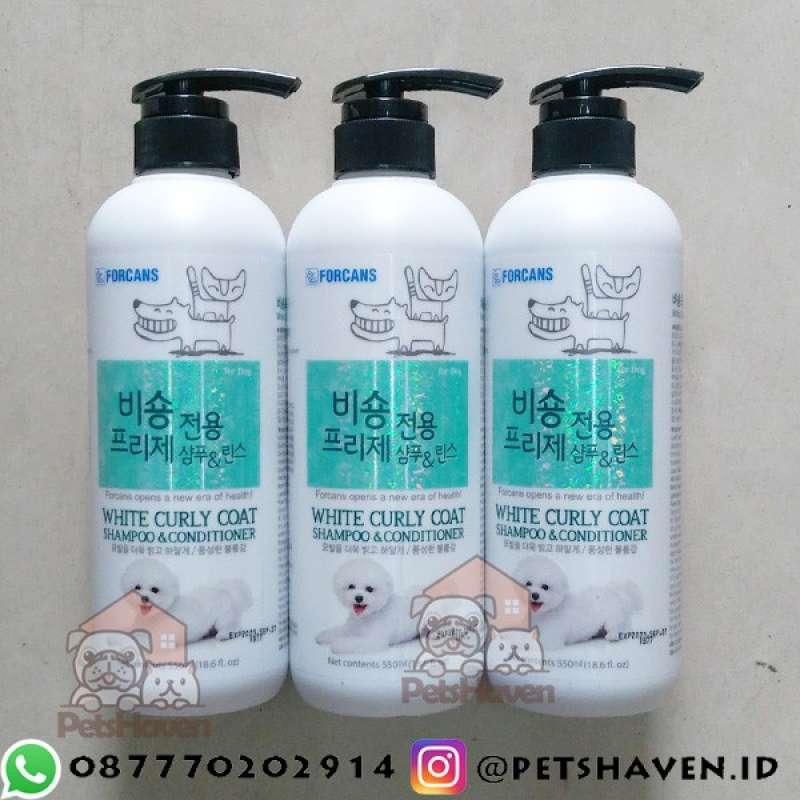 Jual Forcans White Curly Coat Shampoo Conditioner Dog Anjing Korea Pet di Seller Enigma Kapuk