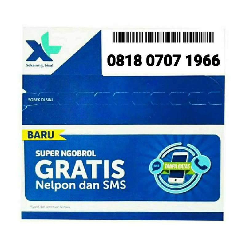 Jual XL Axiata Nomor Cantik Seri Tahun 0818 0707 1966 Kartu Perdana [4G