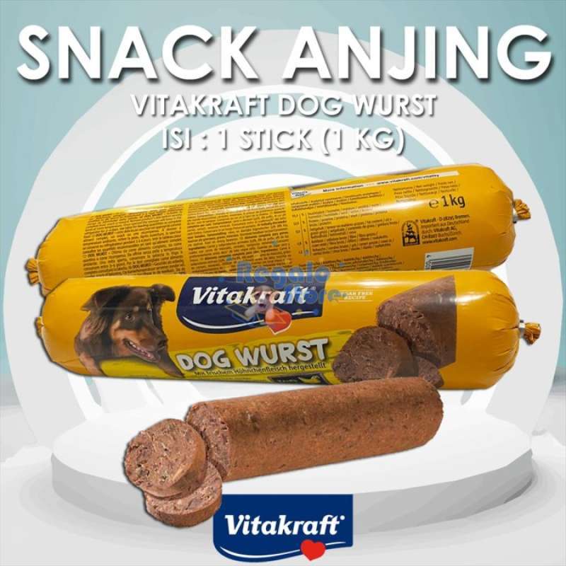 Jual SNACK SOSIS ANJING VITAKRAFT DOG WURST CHICKEN SAUSAGE 1 KG di
