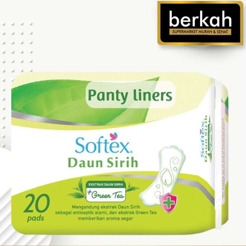 Jual SOFTEX PANTY LINERS DAUN SIRIH GREEN TEA 20 PCS di Seller Berkah
