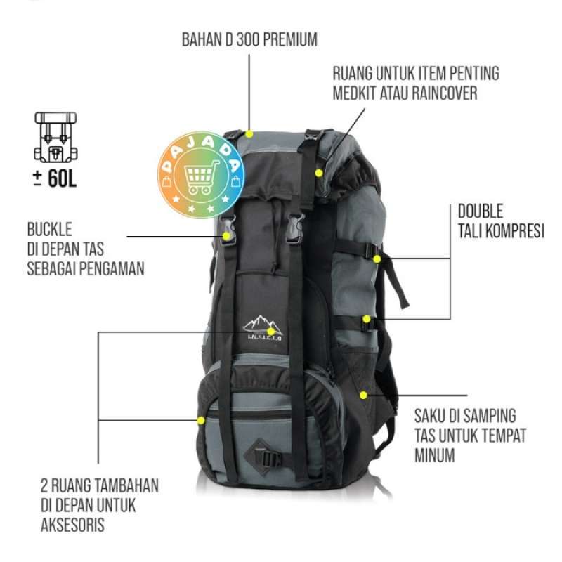 Jual Tas Ransel Carrier Tas Gunung 60 Liter Abu abu Abu abu Di Seller jual-tas-ransel-carrier-tas-gunung-60-liter-abu-abu-abu-abu-di-seller