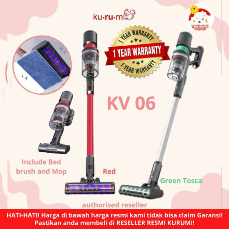 Jual Kurumi Kv06 Cordless Stick Vacuum Cleaner Include Mop Dan Bed