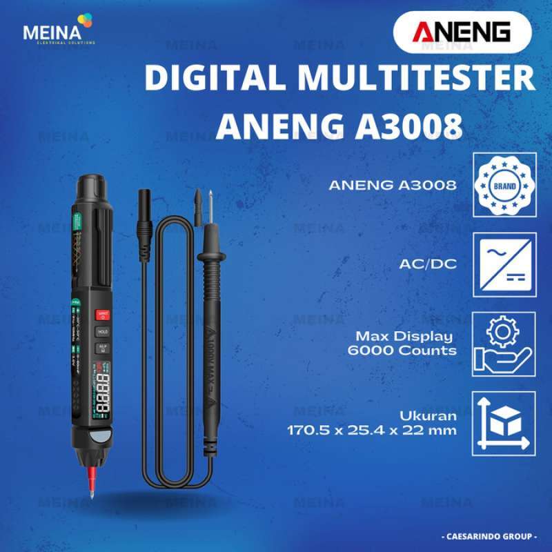 Jual ANENG A3008 MULTITESTER TESPEN DIGITAL AC DC DENGAN BUZZER MINI ...