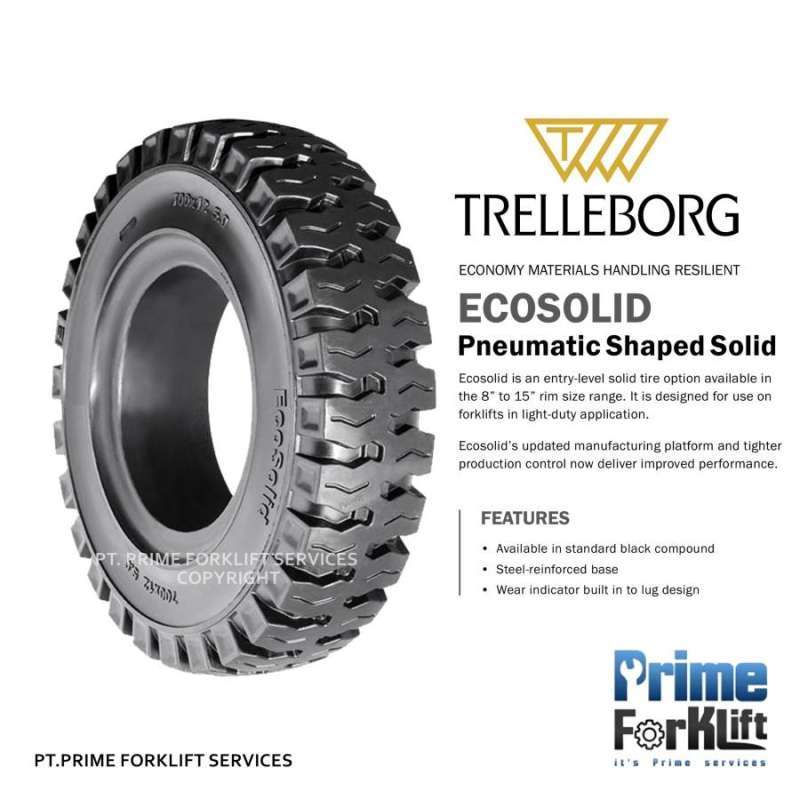Jual BAN MATI / BAN SOLID / BAN PREMIUM ECOSOLID / TRELLEBORG 300-15 di ...