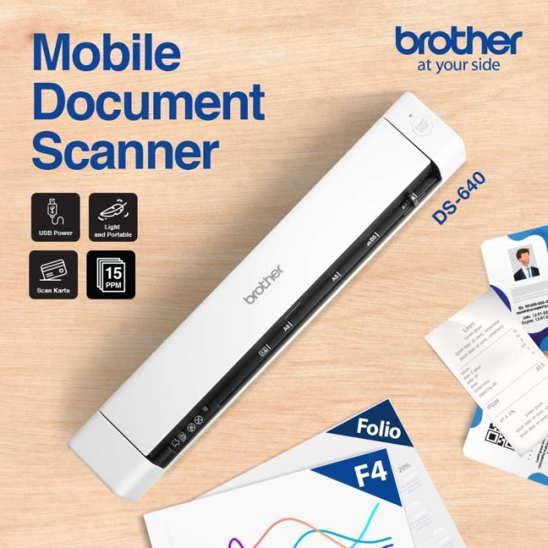 Jual brother scanner ds640 portabel compact mobile scanner brother ds