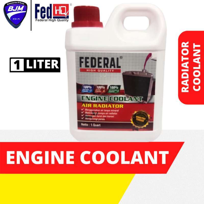 Jual AIR RADIATOR ENGINE COOLANT 1 LITER FEDERAL 1000ML CAIRAN MERAH ...