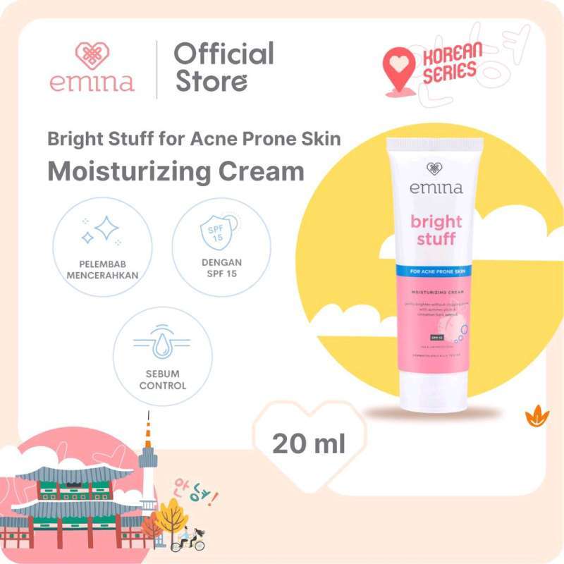 Promo Emina Bright Stuff For Acne Prone Skin Moisturizer 20ml Diskon 2