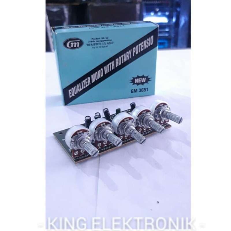 Jual KIT RANGKAIAN EQUALIZER MONO 5 CHANNEL POTENSIO PUTAR di Seller