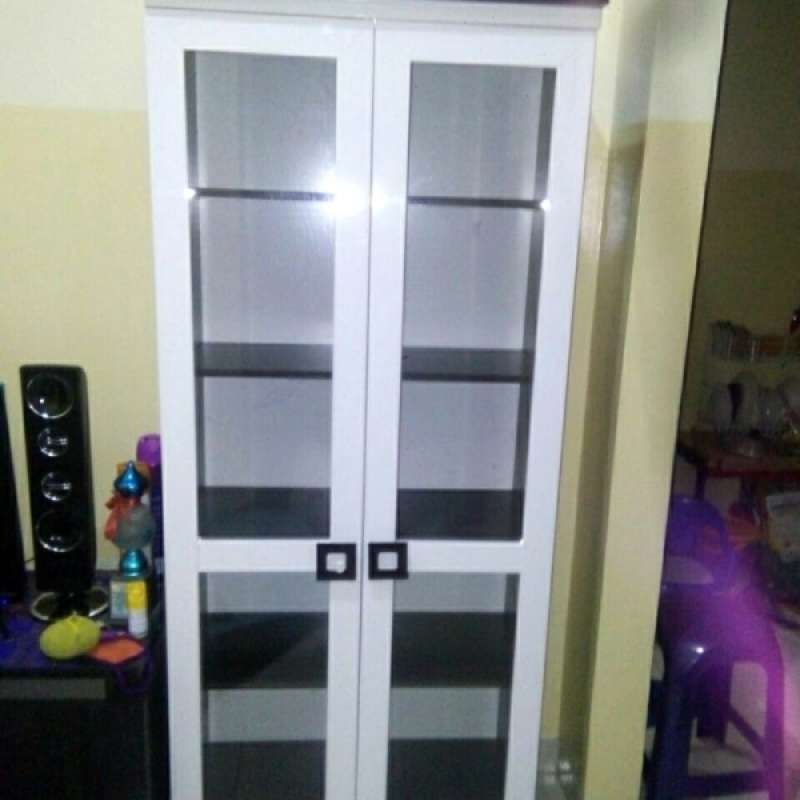 Promo Rak Buku Kaca / Lemari Kaca Buku / Rak Pajangan Series Anata