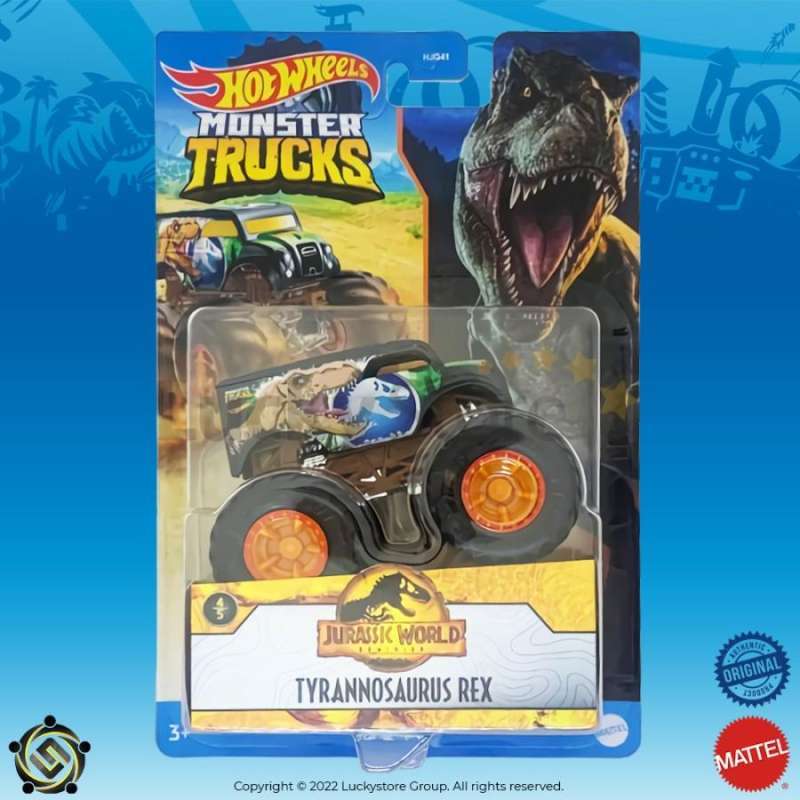Jual Hot Wheels Monster Trucks Jurassic World Tyrannosaurus Rex di
