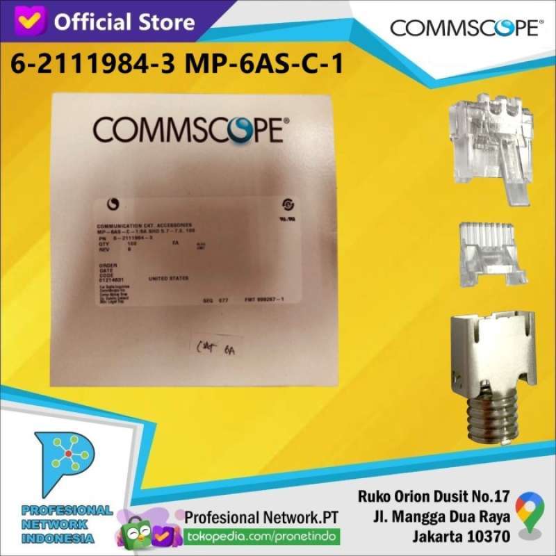 Promo AMP Connector Cat.6A / Cat6A 10GB RJ45 Commscope PN : 6-2111984-3 ...