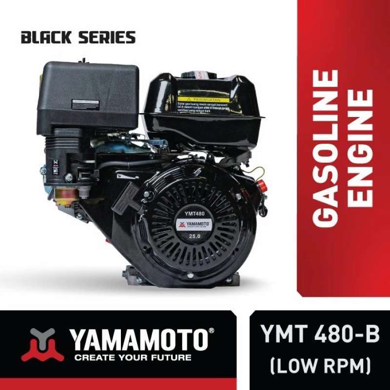 Promo Yamamoto Gasoline Engine Black Series Ymt 480b (low Rpm) 25 Hp
