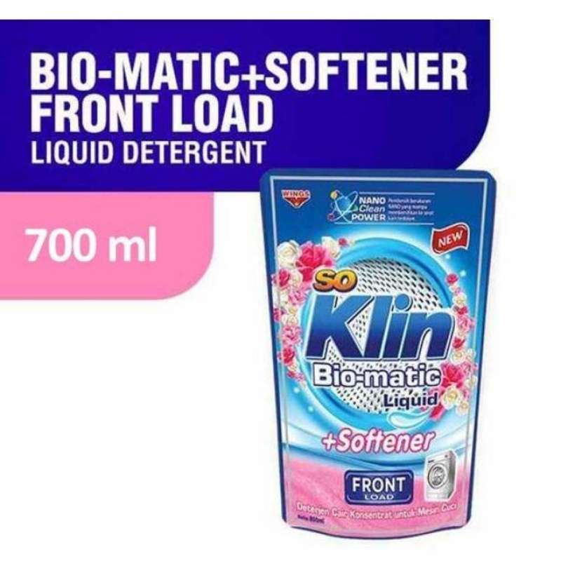 Jual So Klin Bio Matic Liquid + Softerner Front Load Detergent [700 mL ...