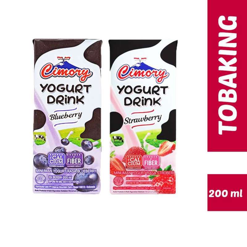 Jual Cimory Yogurt Drink Blueberry Strawberry 200ml Halal Di Seller