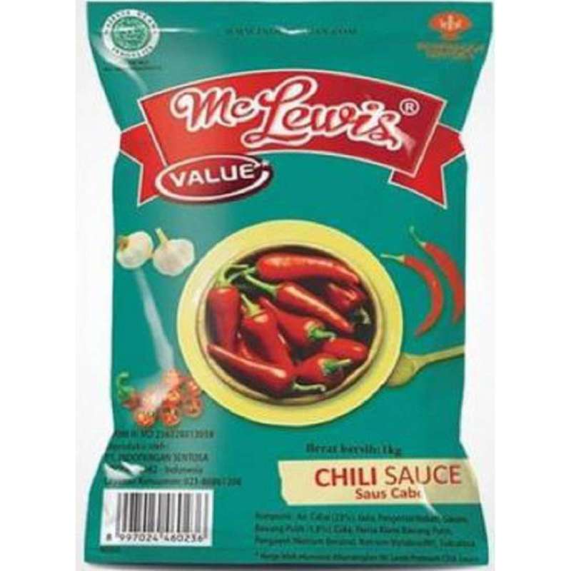 Promo Mc Lewis Saus Cabe Value Chili Sauce 1 Kg Diskon 6 di Seller
