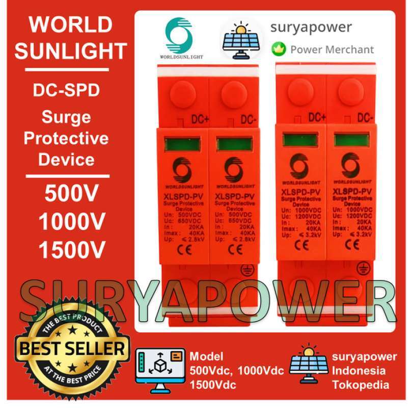 Jual Anti Petir Spd Dc - 500V 1000V 1500V - Surge Arrester Dc ...