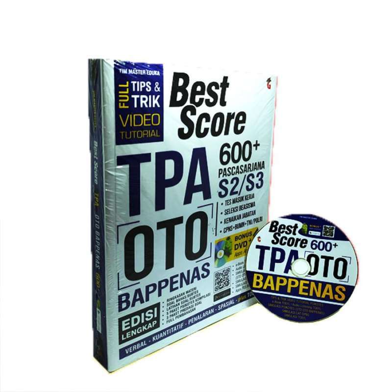 Jual BUKU TPA PSIKOTES BEST SCORE TPA OTO BAPPENAS 600+ di Seller