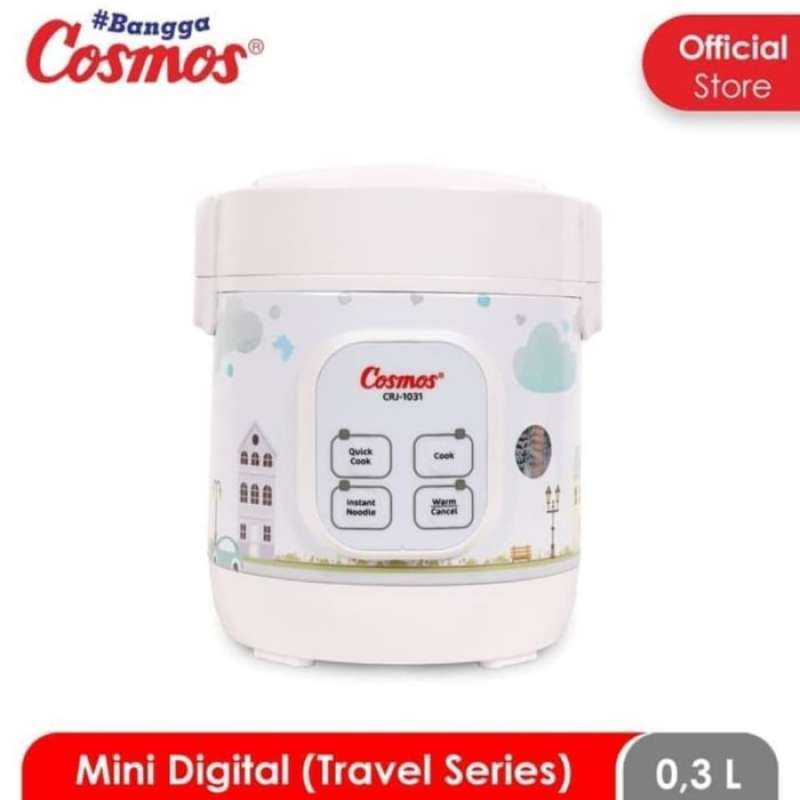 Jual Mini Portable Digital Rice Cooker 4 In 1 Cosmos 0.3 Liter Crj1031 ...