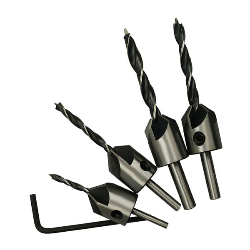 Jual Flute Countersink Drill Bit Set Reamer Chamfer Wood Drill Steel ...