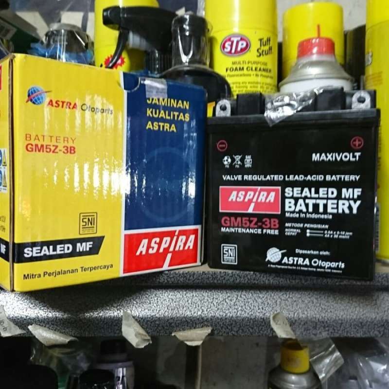 Promo Aki Aspira Vrla Mf Gm5Z 5Ah Aki Kering Motor Mio Sporty Cw Supra