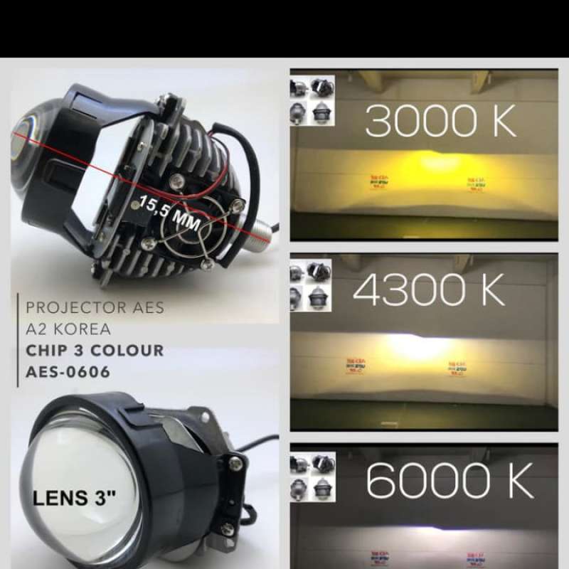 Promo PROJECTOR BILED A2 AES 3 WARNA UKURAN 3 INCHI BILED PREMIUM V0606 promo-projector-biled-a2-aes-3-warna-ukuran-3-inchi-biled-premium-v0606