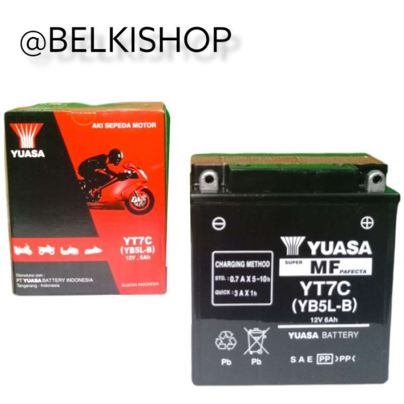 Promo Aki Motor Yamaha Mio Sporty Yuasa Yt7C Mf 6Ah Diskon 33% di