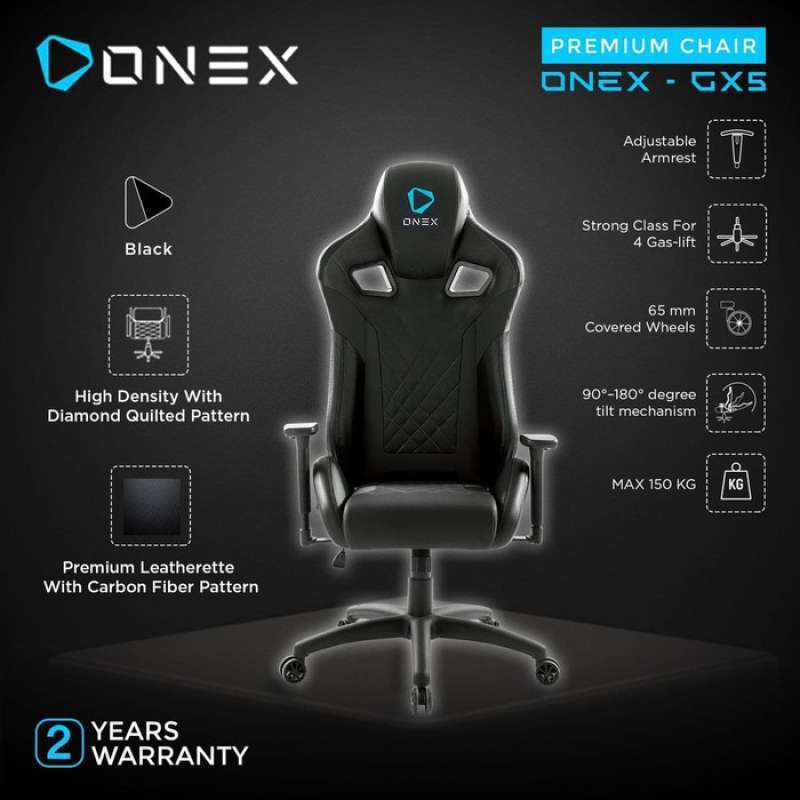 Jual Onex Gx5 Premium Quality Gaming Chair Kursi Black Di Seller
