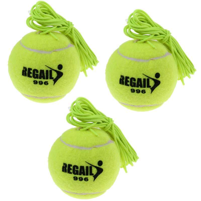 Promo 3PCS Elastic Tennis Ball With String For Tennis Trainer, Indoor Outdoor Practice di Seller