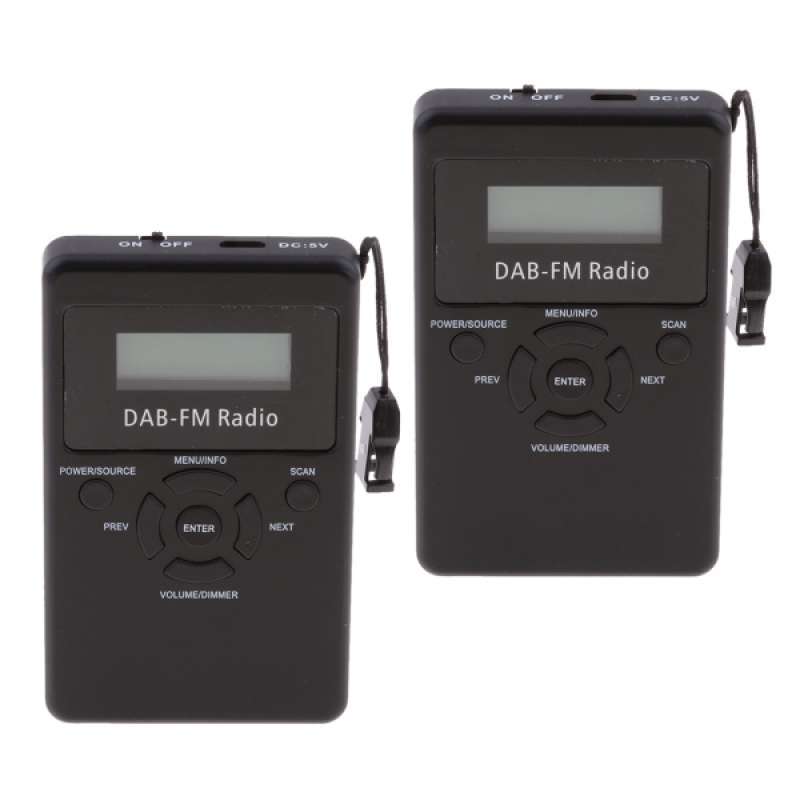 Jual 2x Rechargeable Dab+ / Fm Rds Radio Digital Dab Radio Receiver