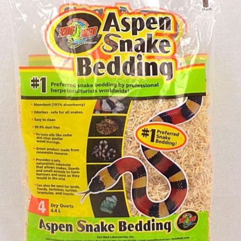 Promo Aspen Zoomed Snake Bedding Substrate Ular 4.4 Lt Python Hog Nose