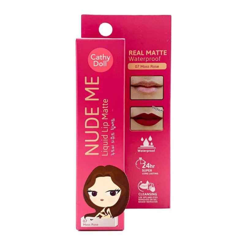 Jual Cathy Doll Lipstick Nude Me Liquid Lip Matte 07 Moss Rose